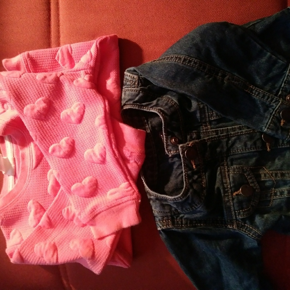 Jean jacket n heart sweatee bundle